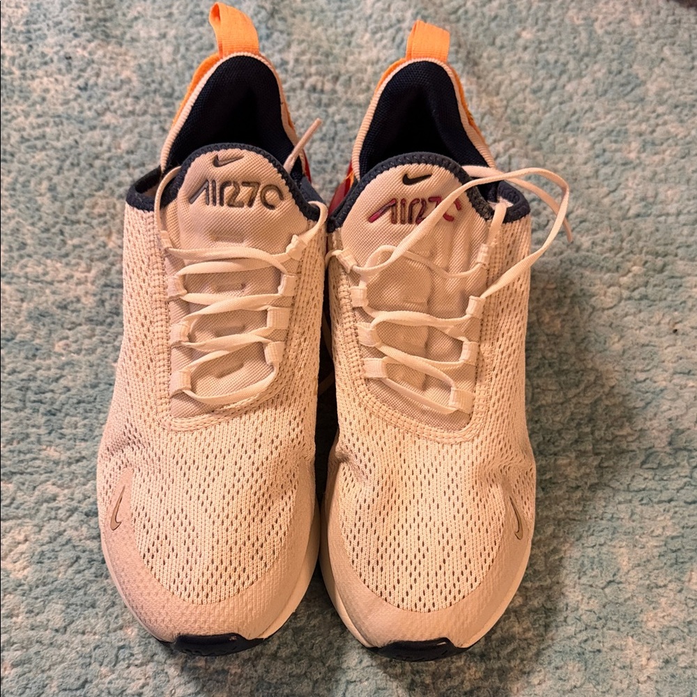 Nike Air 270 Cream and Orange Sneakers